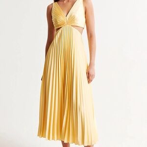 The A&F Giselle Pleated Cutout Maxi Dress